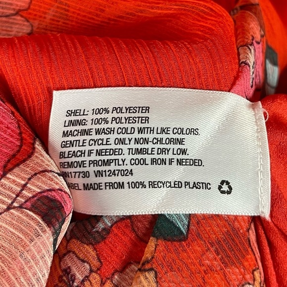 a new day Small Floral Asymmetrical Ruffle Flowy Spring Retro Midi Dress Formal - Picture 9 of 10